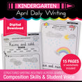 Load image into Gallery viewer, Printable Kindergarten April Daily Writing