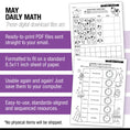 Load image into Gallery viewer, Printable Second Grade May Daily Math