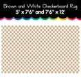 Load image into Gallery viewer, Brown and White Checkerboard Rug