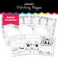 Load image into Gallery viewer, Printable January Writing Pages