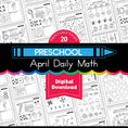 Load image into Gallery viewer, Printable Preschool April Daily Math