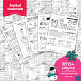 Load image into Gallery viewer, Printable Kindergarten January Homeschool Curriculum Bundle