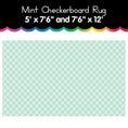 Load image into Gallery viewer, Mint Checkerboard Rug