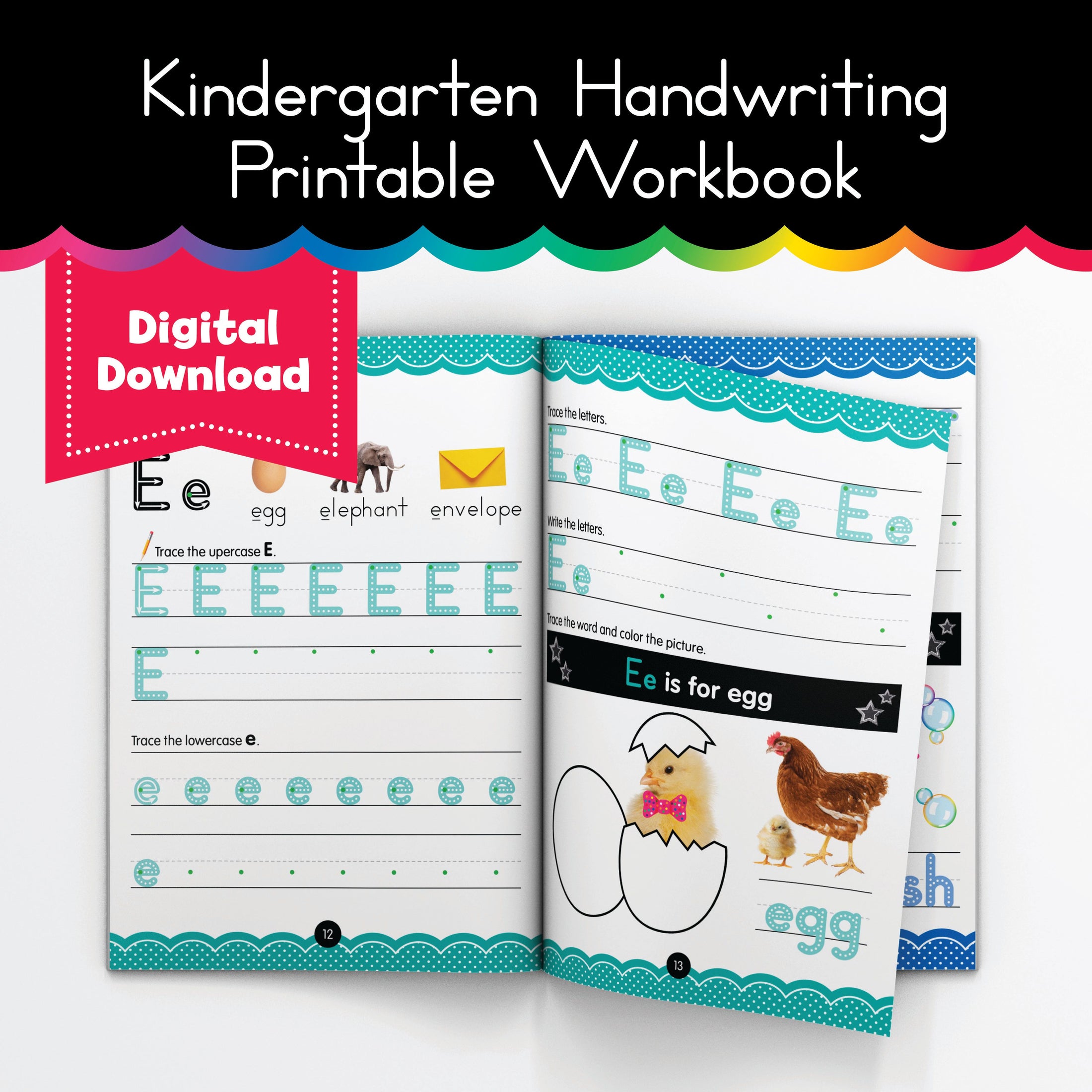 Kindergarten Handwriting Printable Workbook