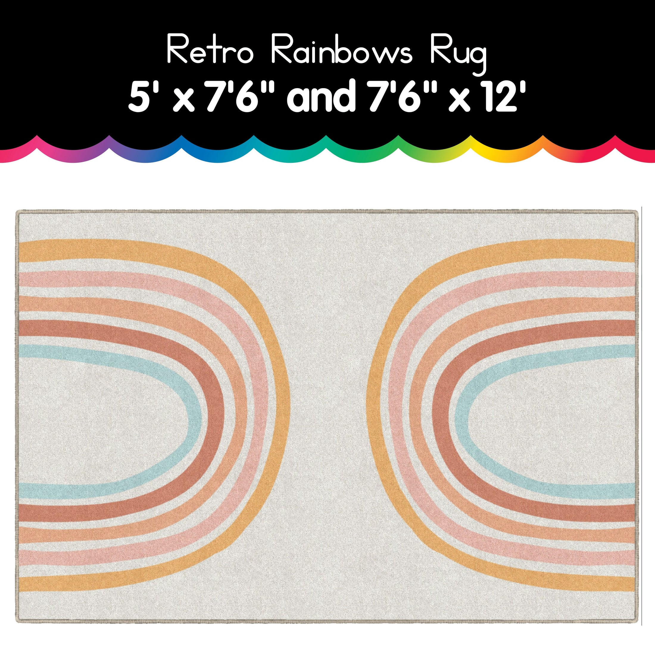 Retro Rainbows Rug