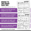 Load image into Gallery viewer, Printable Bridge To Third Grade Daily Mix Digital Summer Workbook