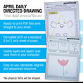 Load image into Gallery viewer, Printable Preschool April Directed Drawing Worksheets