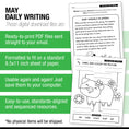 Load image into Gallery viewer, Printable First Grade May Daily Writing