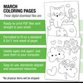 Load image into Gallery viewer, Free Printable March Coloring Pages Pack 2