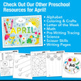 Load image into Gallery viewer, Printable Preschool April Directed Drawing Worksheets