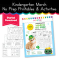 Load image into Gallery viewer, Kindergarten March No Prep Printables & Activities