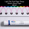 Load image into Gallery viewer, Light Pink Grid Paper Design Bulletin Board Paper