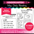 Load image into Gallery viewer, Printable Kindergarten May Daily Reading