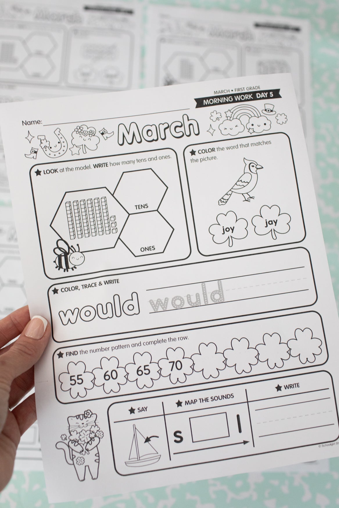 First Grade Morning Work - Playground Press