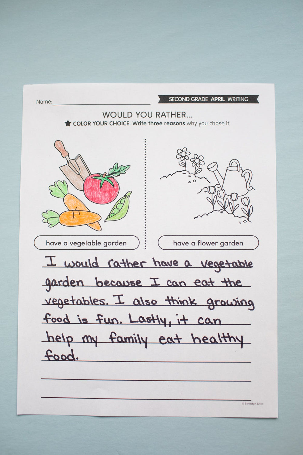 Second Grade Writing Activities