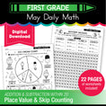 Load image into Gallery viewer, Printable First Grade May Daily Math
