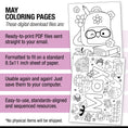 Load image into Gallery viewer, Free Printable May Coloring Pages Pack 2
