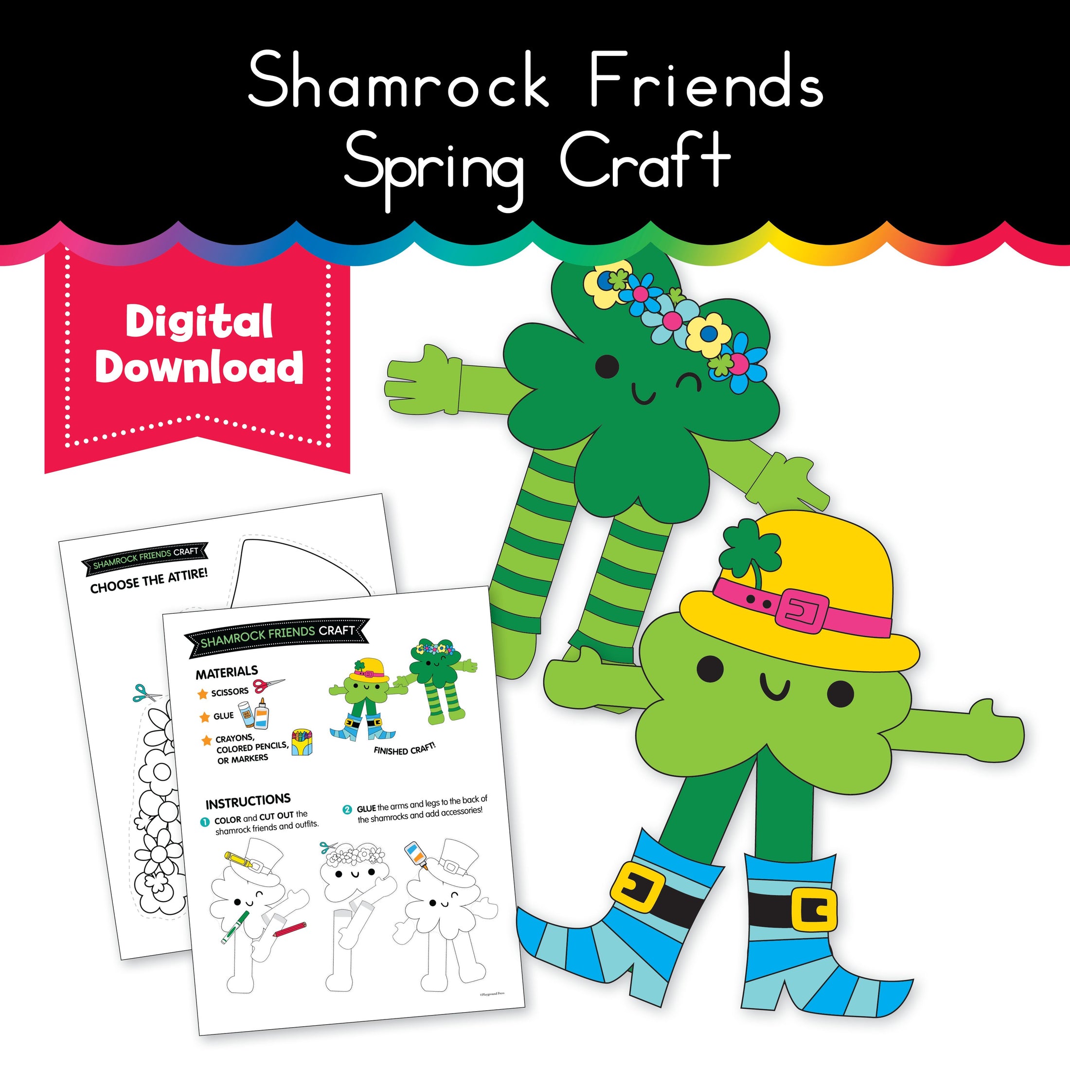 Shamrock Friends Spring Craft