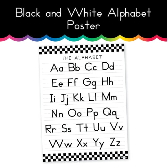 Black and White Alphabet Poster