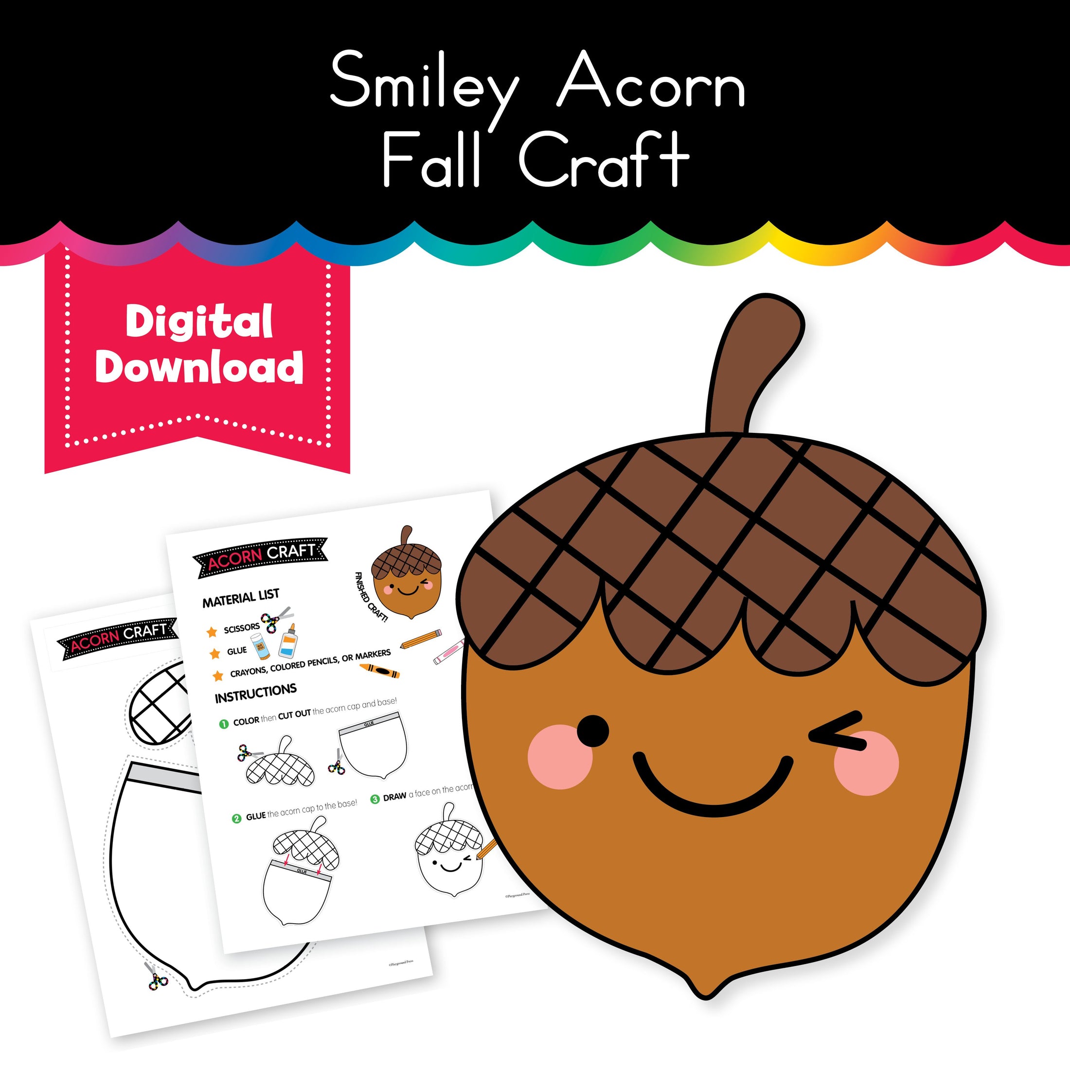 Happy Acorn Fall Craft