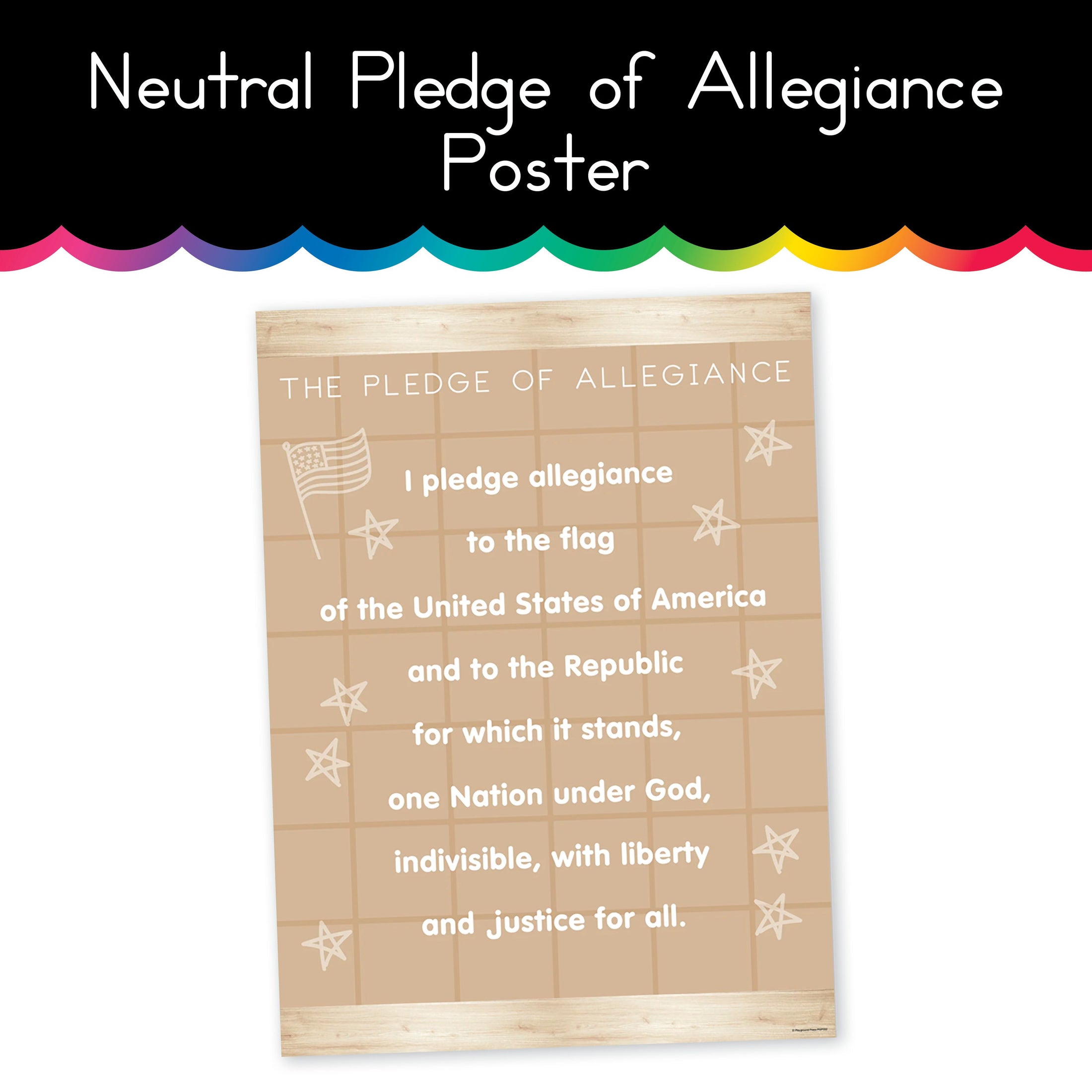 Neutral | Pledge of Allegiance | Home Learning Poster