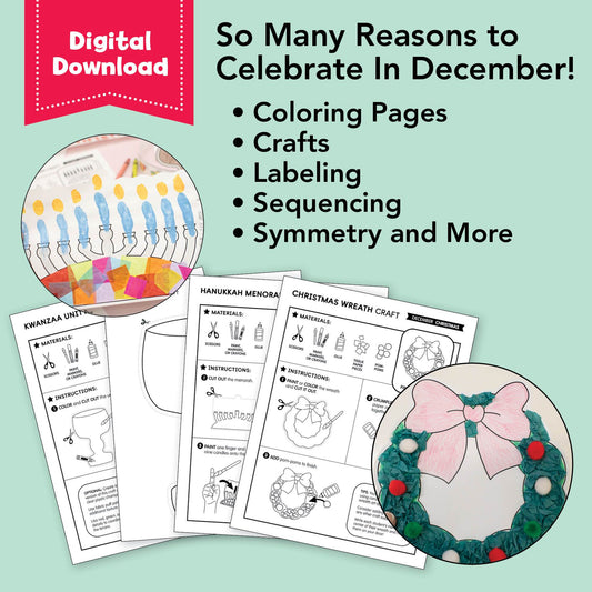 Printable December Holidays Around the World Party Pack