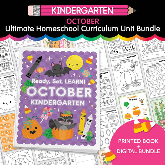 Ultimate Kindergarten October Homeschool Curriculum Unit Bundle