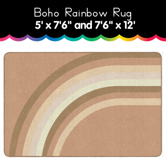 boho rainbow area rug