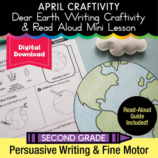 Printable April Dear Earth Writing Craftivity and Read Aloud Mini Lesson