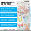 Load image into Gallery viewer, Printable Preschool February Letter of the Week (U-X)
