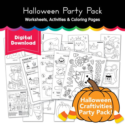 Printable Halloween Worksheets, Activities and Coloring Pages | Halloween Party Pack