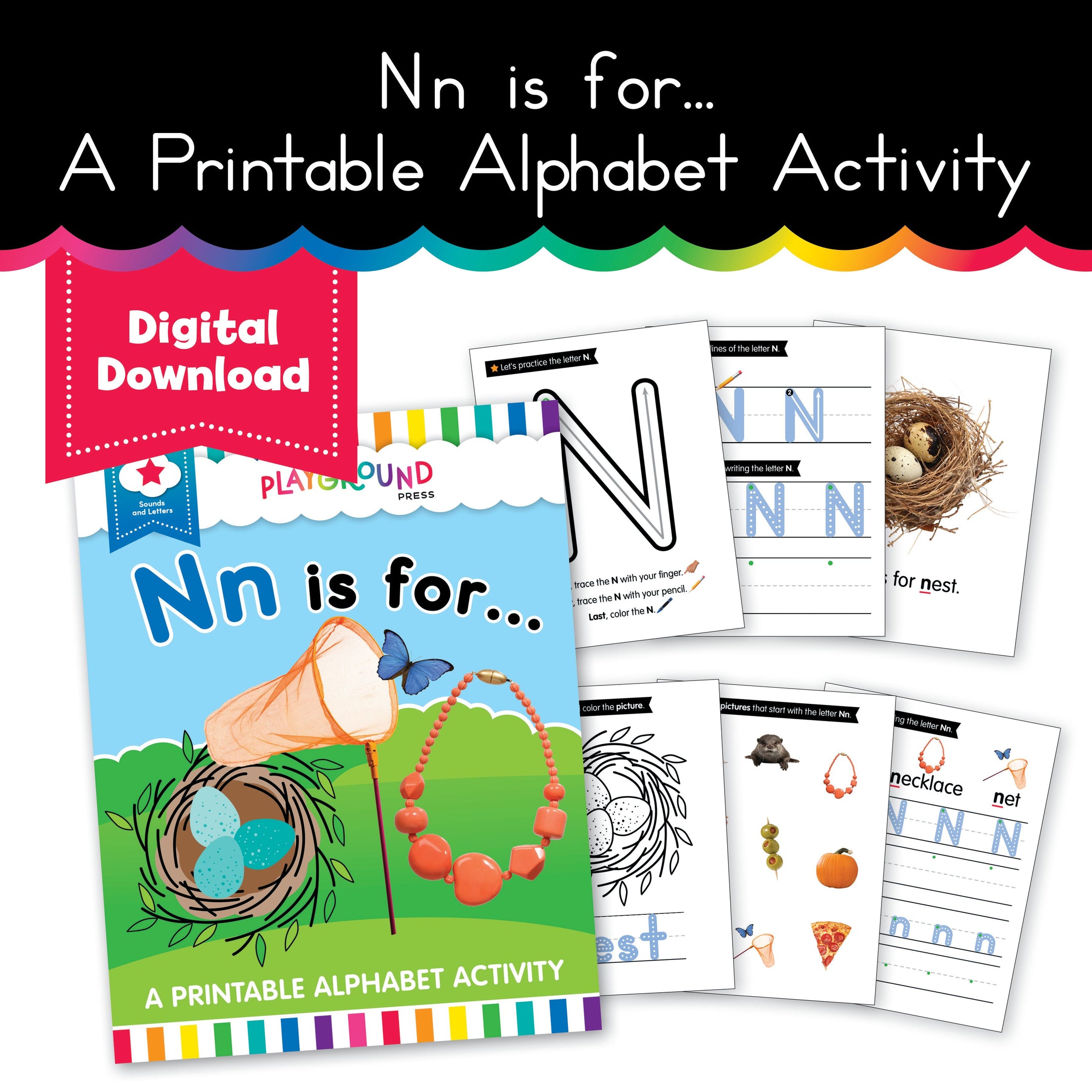 S.T.A.R. Reading: Nn is For... A Printable Alphabet Activity - Book 3