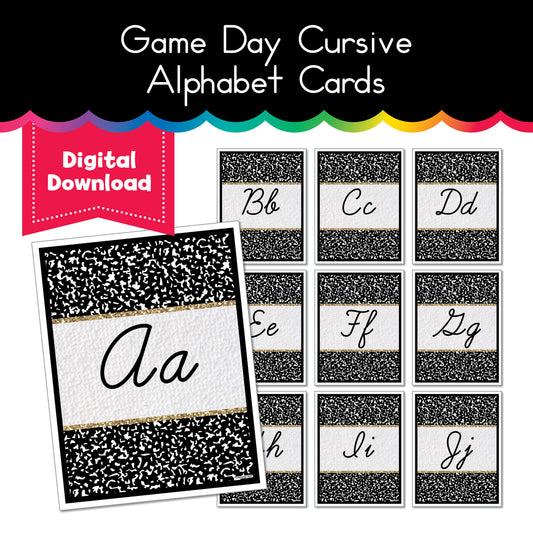 Game Day Alphabet Cards