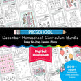 Load image into Gallery viewer, Printable Preschool December Homeschool Curriculum Bundle
