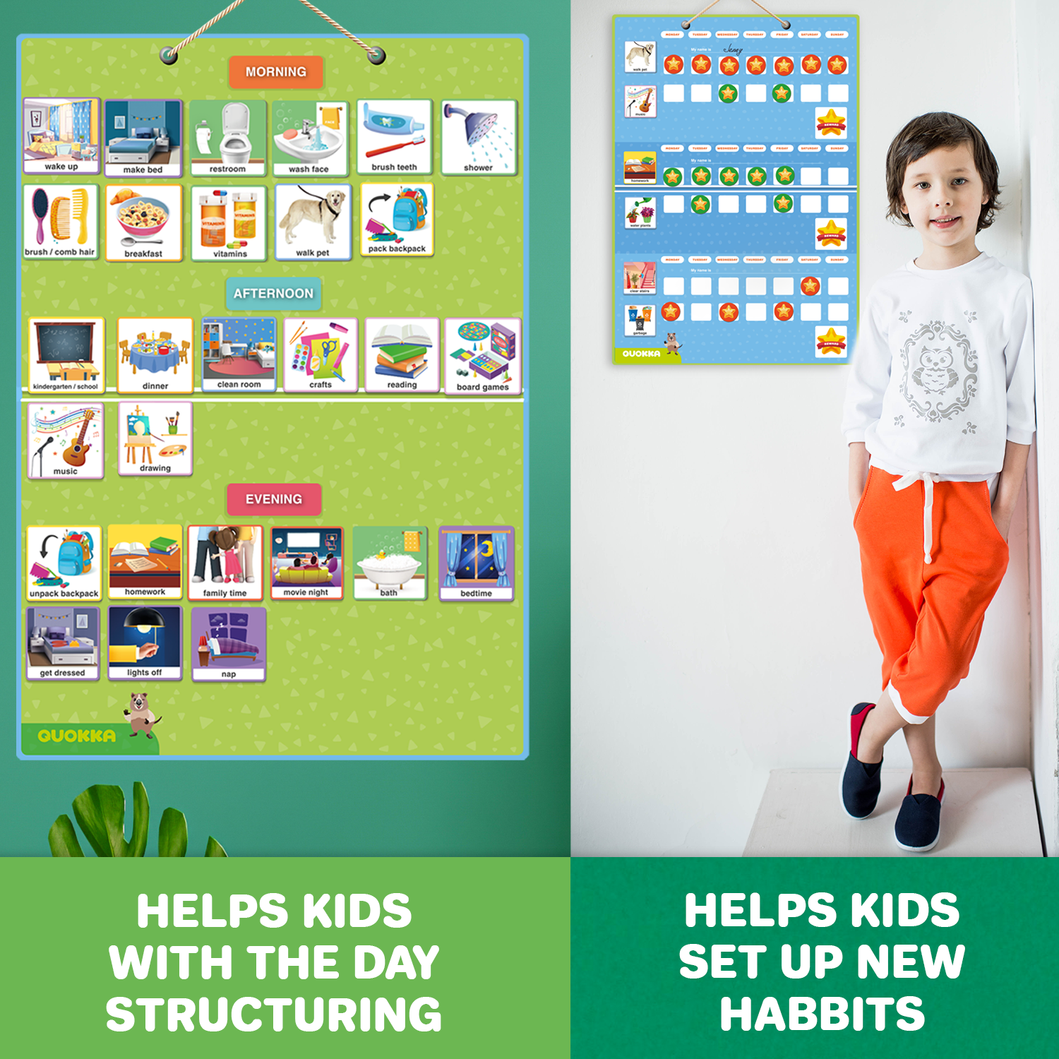 Magnetic Visual Schedule Board for Kids