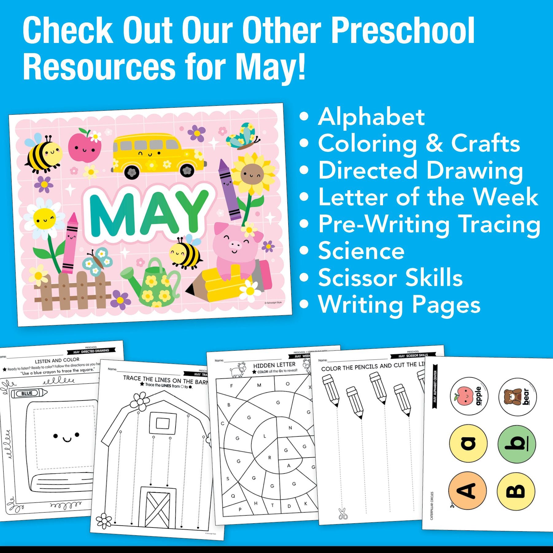 Printable Preschool May Daily Math