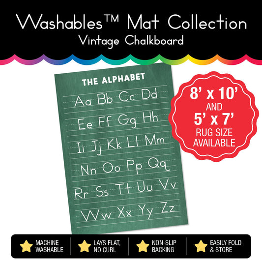 Vintage Chalkboard Alphabet Classroom Mat by Schoolgirl Style
