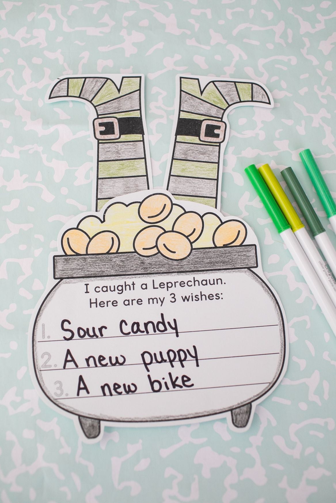 Printable March Leprechaun Wishes Craftivity