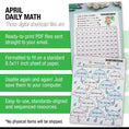 Load image into Gallery viewer, Printable First Grade April Daily Math
