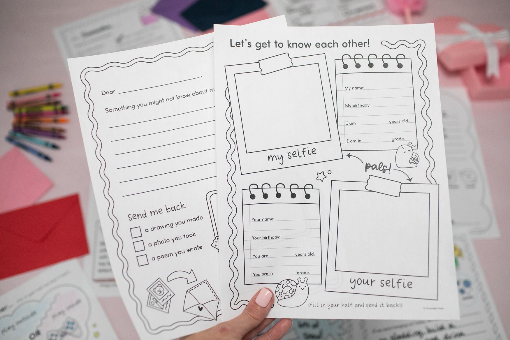 Printable February Pen Pal Snail Mail