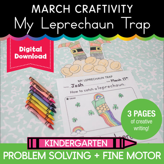 Printable March My Leprechaun Trap Craftivity