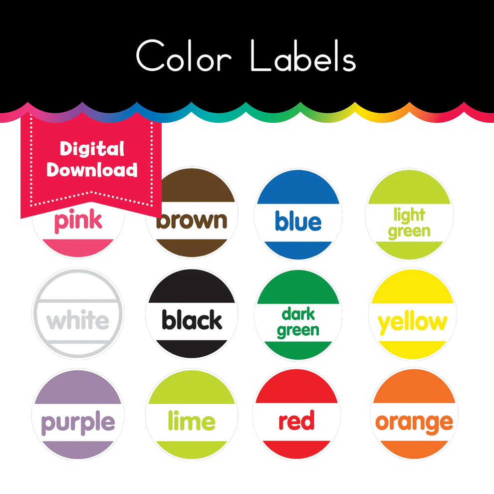 Label Color Theme Color Labels | Printable Resource - Playground Press