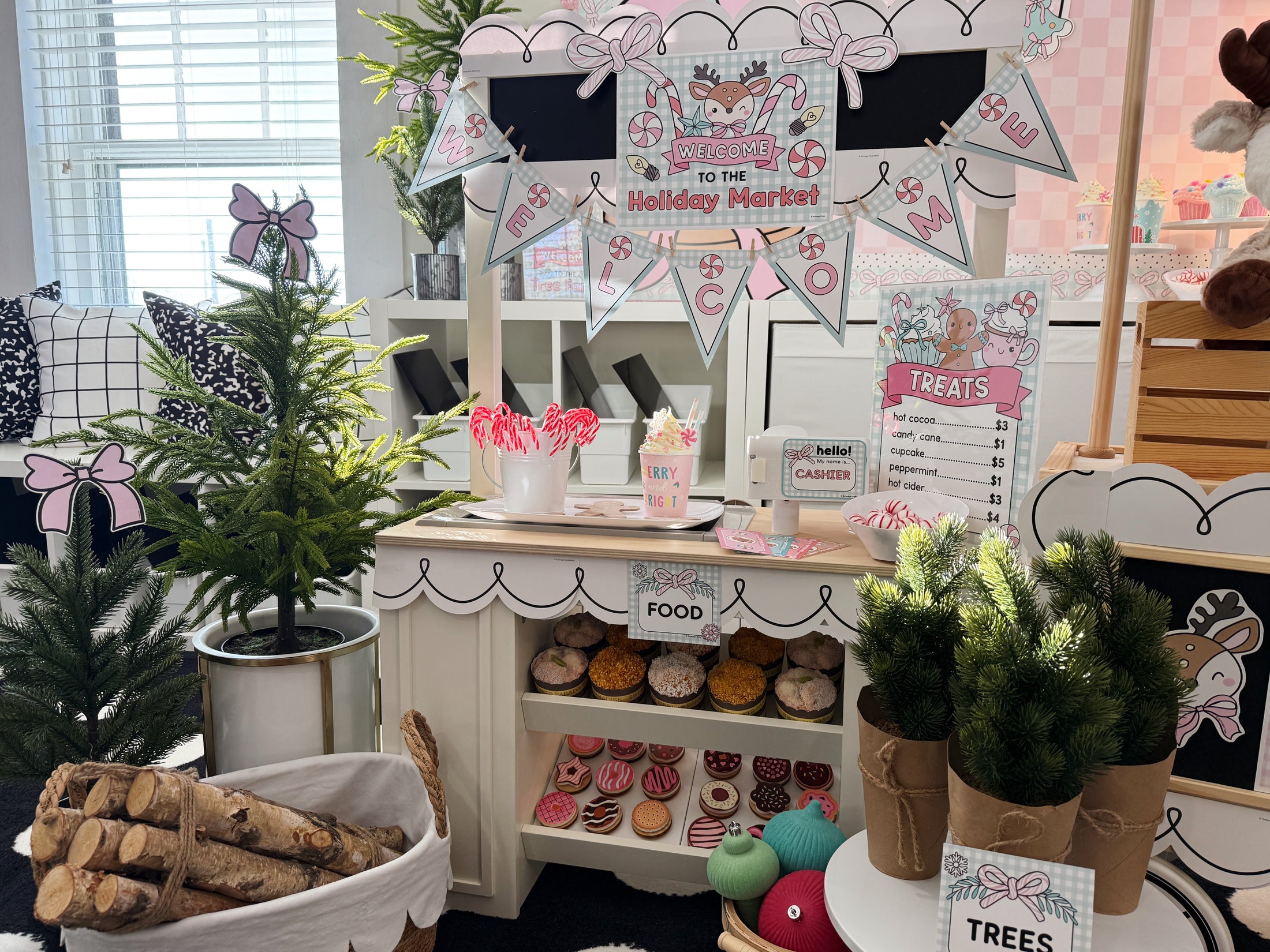 Printable December Dramatic Play Holiday Market and Tree Farm