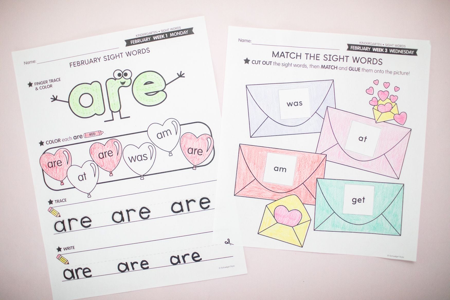 Printable Kindergarten February Daily Sight Words