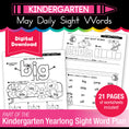 Load image into Gallery viewer, Printable Kindergarten May Daily Sight Words
