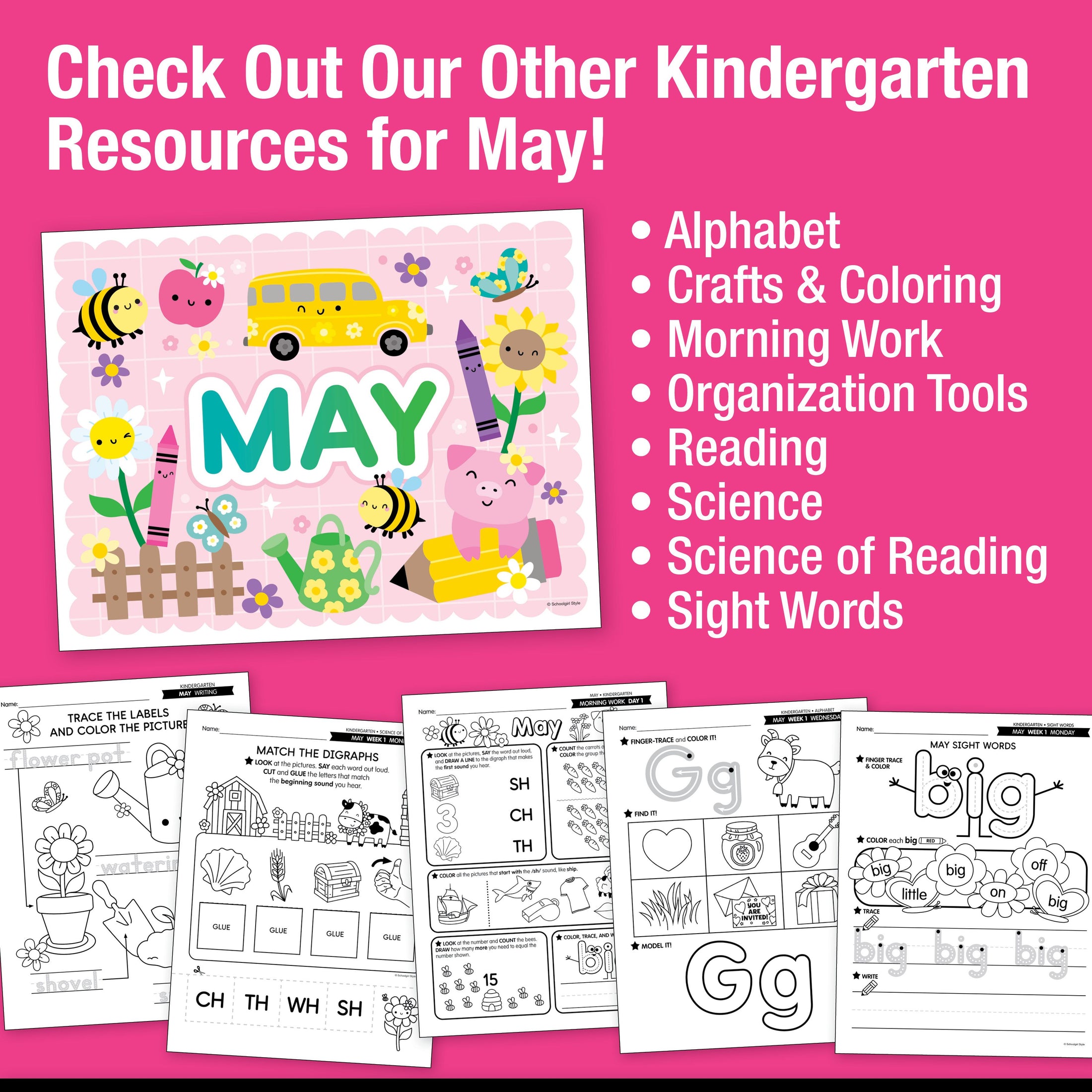 Printable Kindergarten May Daily Math