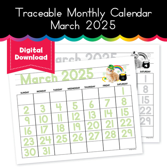 March 2025 Traceable Calendar