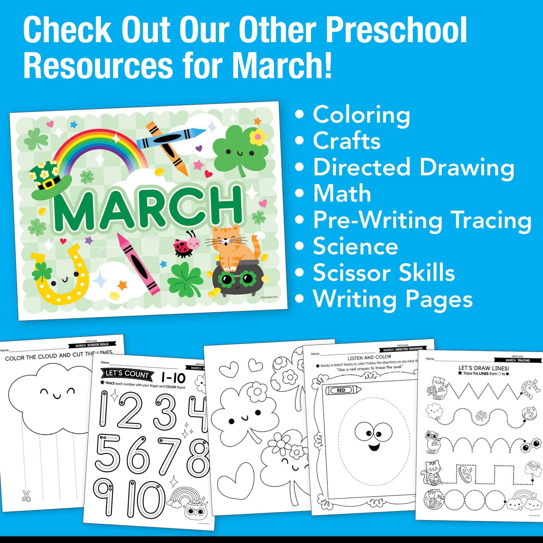 Printable Preschool March Letter of the Week (Y, Z, & Full Alphabet Review)