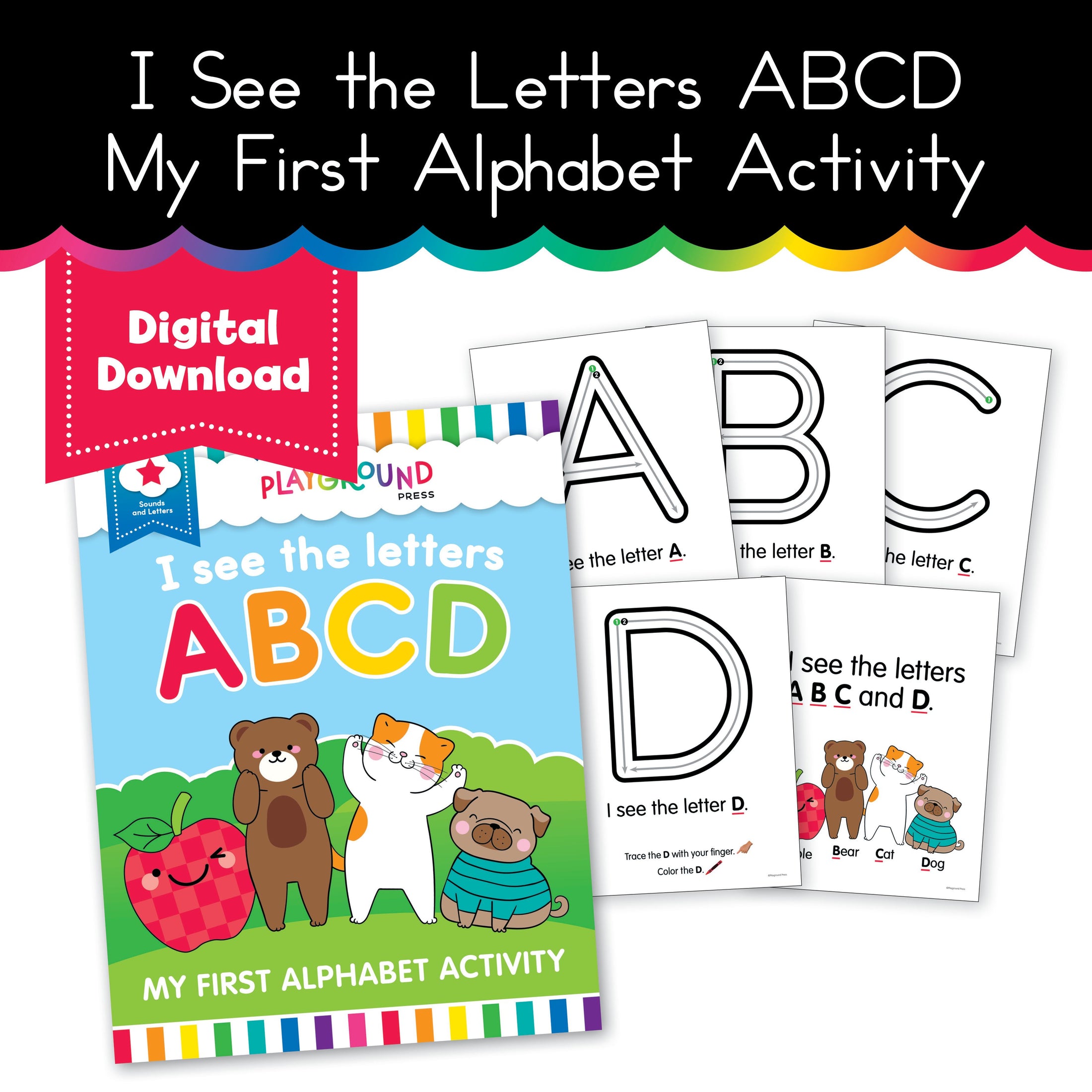 I See the Letters ABCD - My First Alphabet Activity