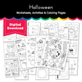 Load image into Gallery viewer, Printable Halloween Worksheets, Activities and Coloring Pages
